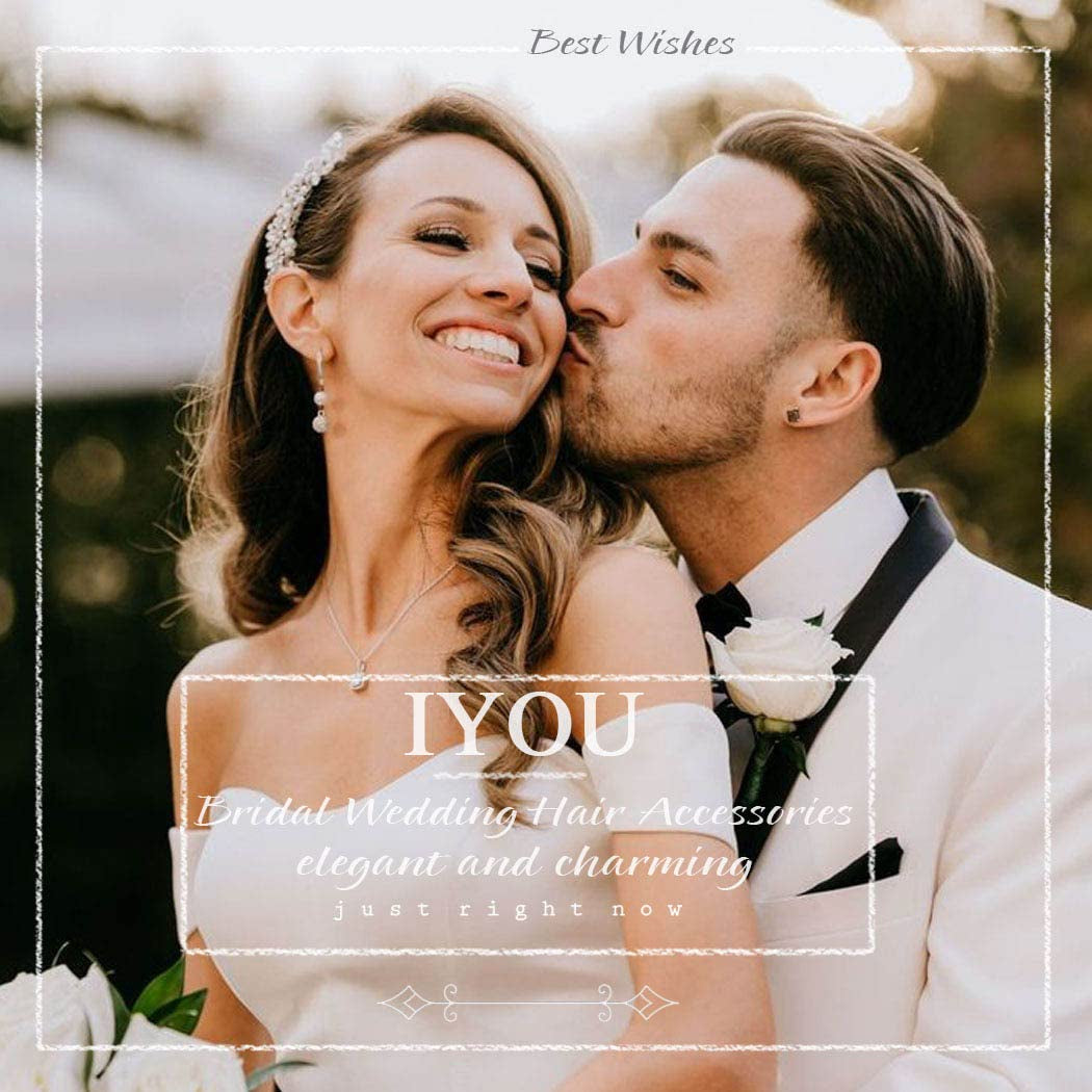 IYOU Perle Braut Haar Kamm Gold Blume Hochzeit Seite Kämme Blatt Braut Brautjungfer Haarschmuck Für Frauen