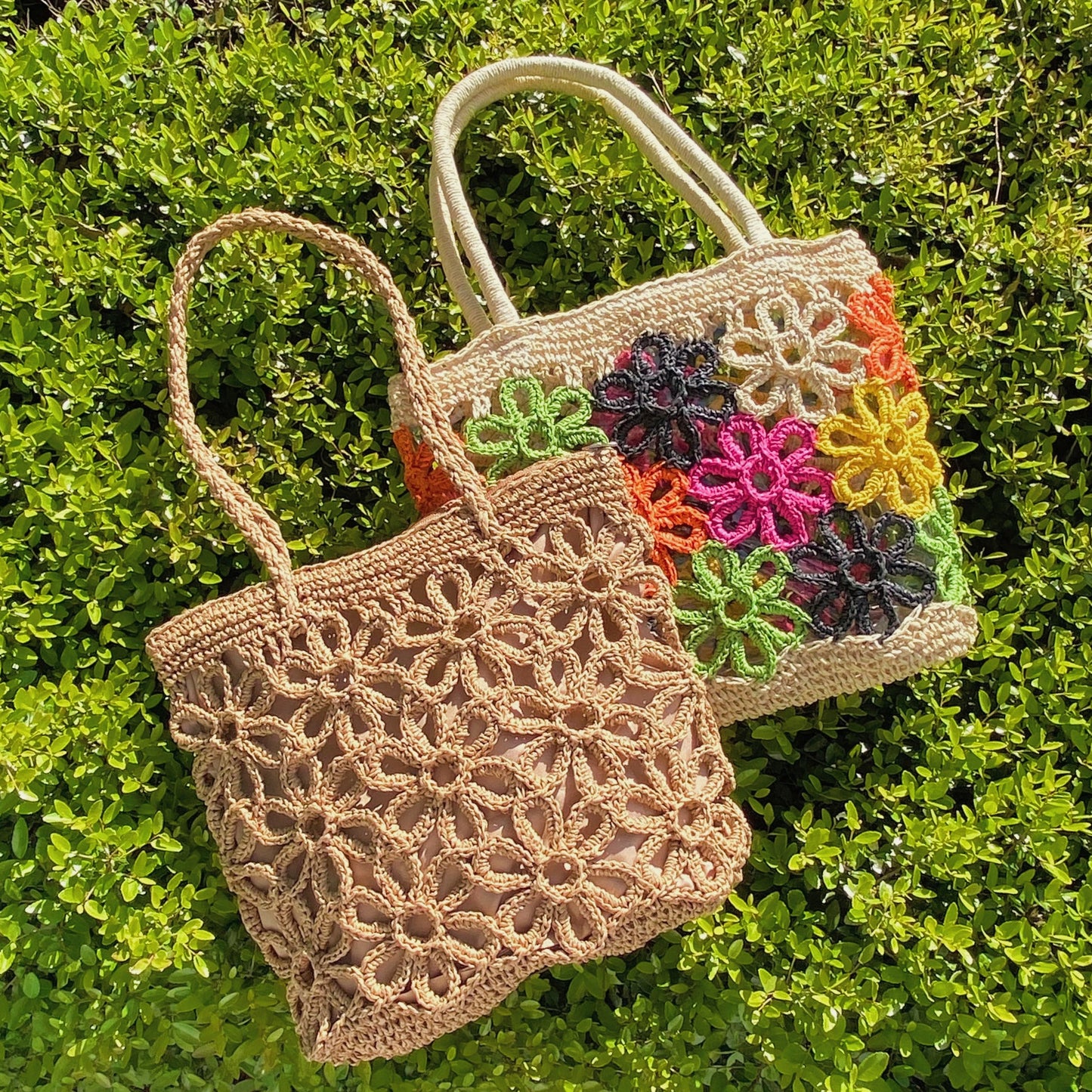 Hand Made Flower Power Tote