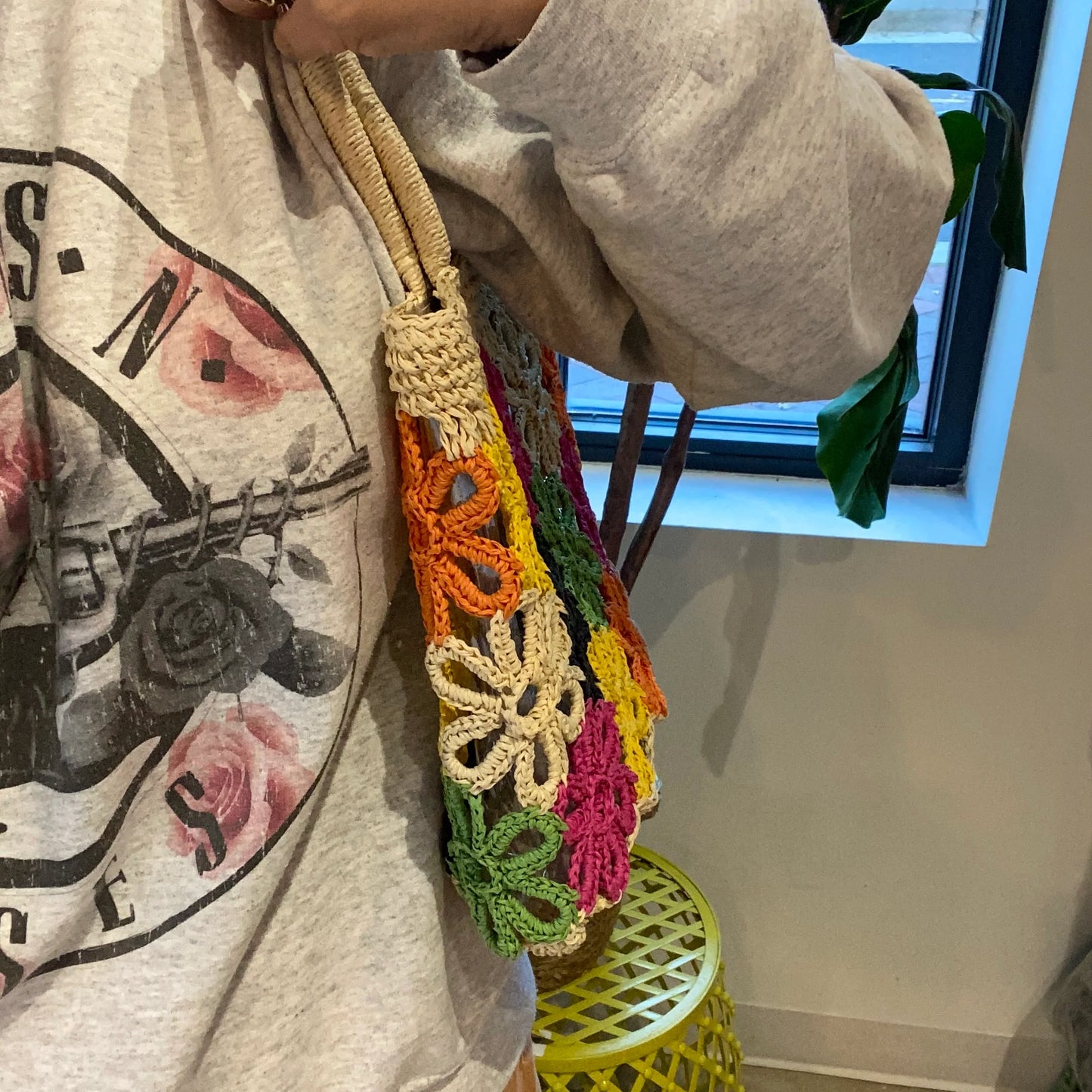 Hand Made Flower Power Tote