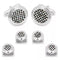 Men'S Checker Cufflink and Stud Set