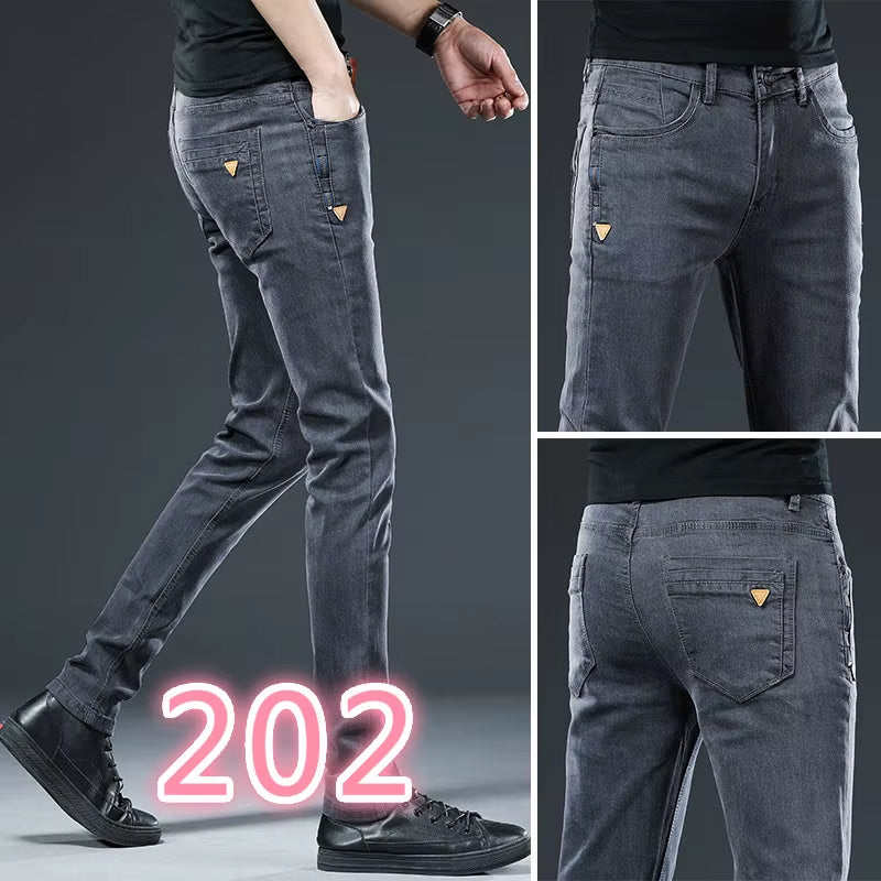 Marke 2023 Neuheiten Jeans Männer Qualität Casual Männlichen Denim Hosen Gerade Slim Fit Dark Grau Herren Hosen Yong Mann