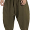 Men'S Drawstring Aladdin Hippie Harem Pants Loose Drop Crotch Trousers