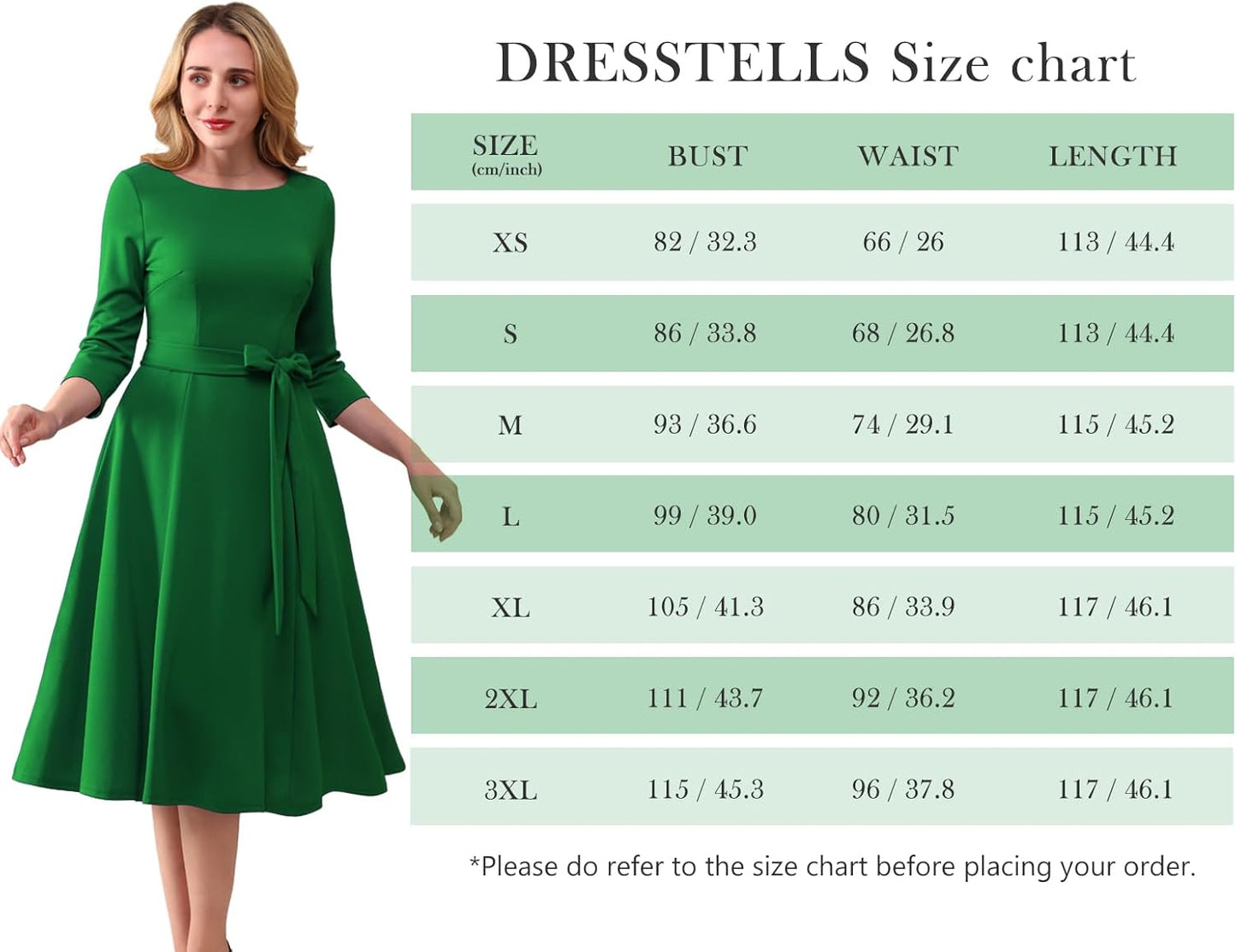 Cocktail Dresses for Women, Vintage Wedding Guest 3/4 Sleeves Formal Church Dress, Spring 2025