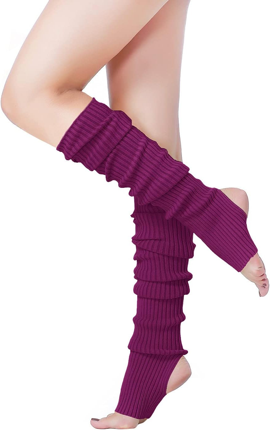 Women’S Neon Knit Leg Warmer for 80S Party Dance Sports Yoga