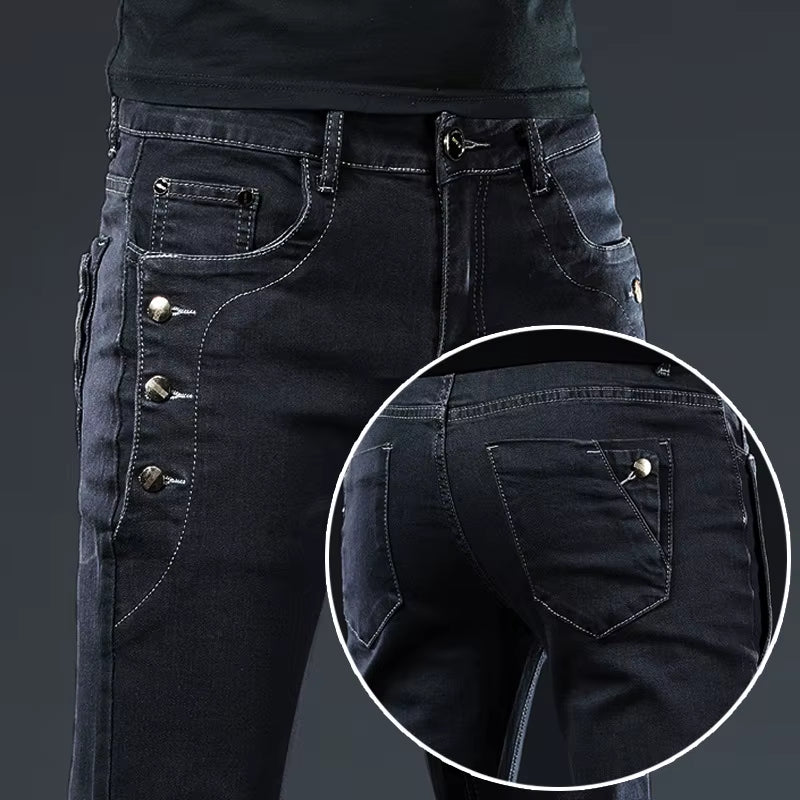 Marke 2023 Neuheiten Jeans Männer Qualität Casual Männlichen Denim Hosen Gerade Slim Fit Dark Grau Herren Hosen Yong Mann