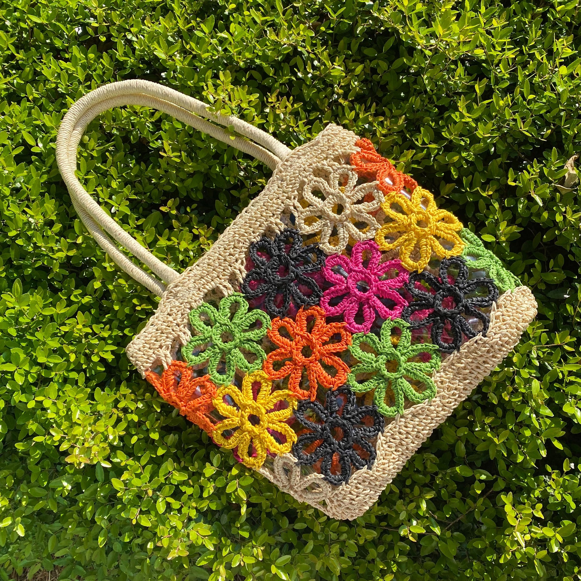 Hand Made Flower Power Tote