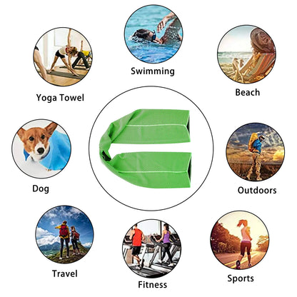 30PCS Cooling Towels Ice Towel for Neck and Face, Gym Yoga Towel Microfiber Breathable Chilly Cool Exercise Towel for Running, Fitness, Camping, Outdoor Sport (Random Color)