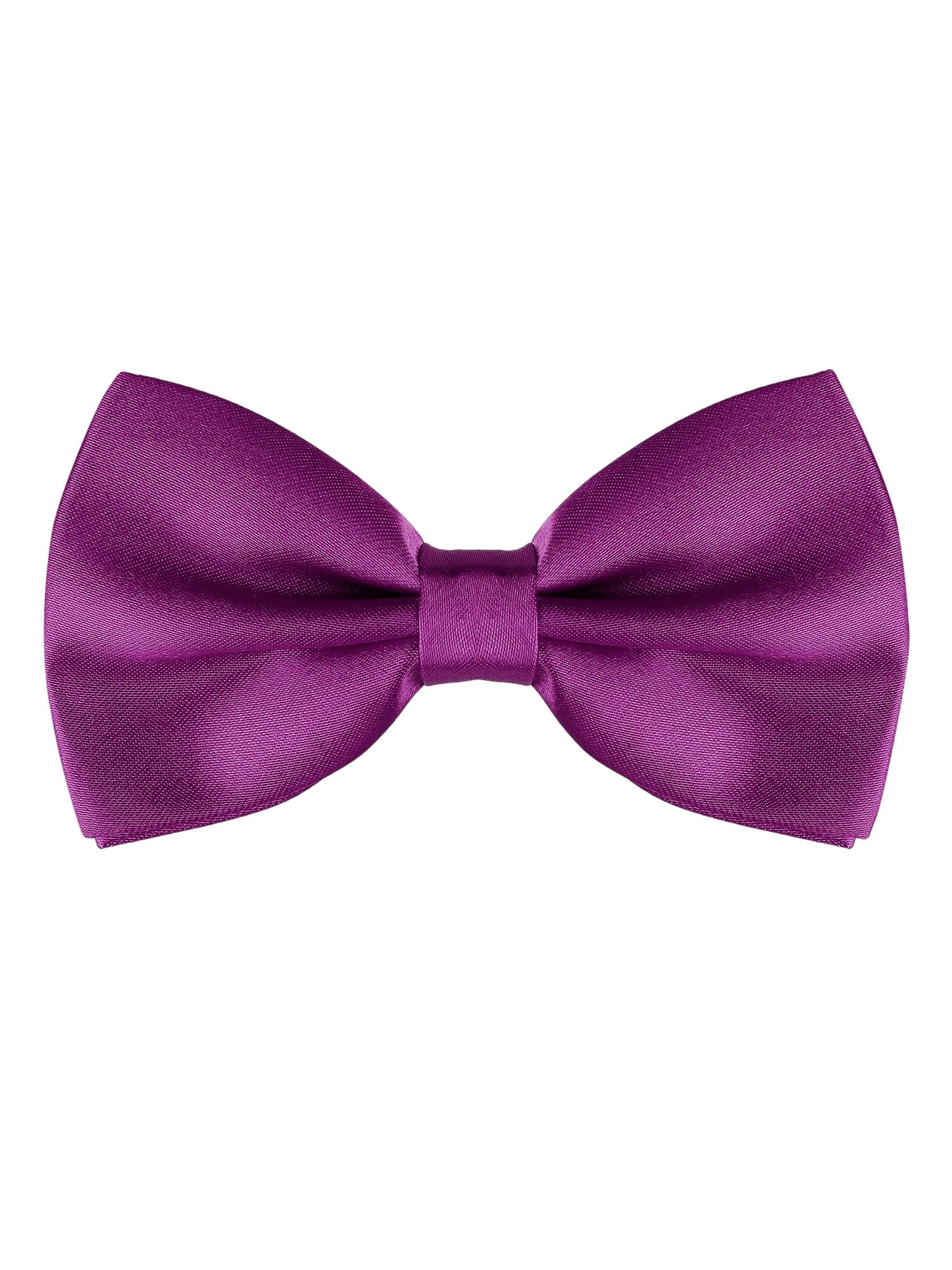 Men'S Bow Tie Adjustable Strap Formal Solid Tuxedo Pre-Tied Purple Red