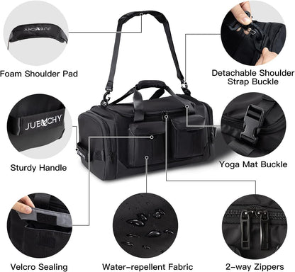 Gym Bag for Men Small Gym Bag for Women Workout Duffle Bag Luggage Weekend Travel Backpack with Shoe Compartment Waterproof