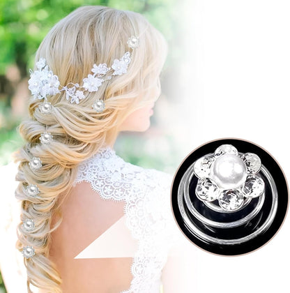 60 Stück Strass Kristall Twister Set Spiral Haarnadel Spule, Hochzeit Haar Curlies Perlen Strass Curlies Haarschmuck Braut Blumen Kristall Haarspinnen Für Hochzeit, Party (Perlen)