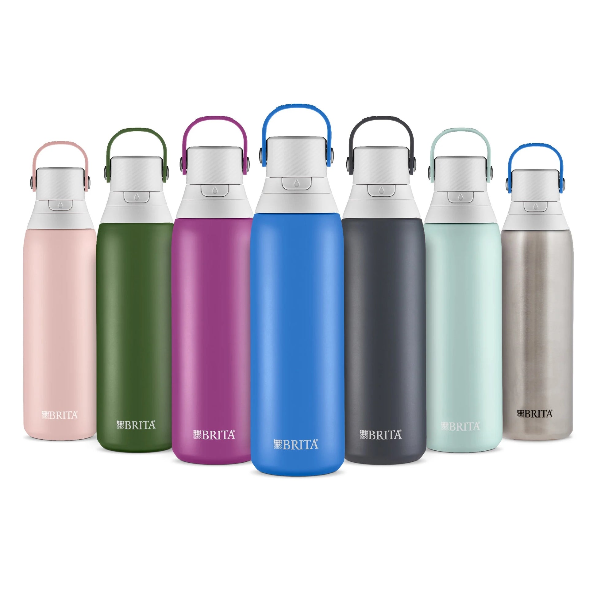 Premium Stainless Steel Leak Proof Filtered Water Bottle, Glacier, 20 Oz