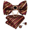 Rosa Plaid Solide Herren Selbst Krawatte Fliege Seide Jacquard Gewebt Hochzeit Party Bowtie Hanky Brosche Set Männer Schmetterling Krawatte Dibangu