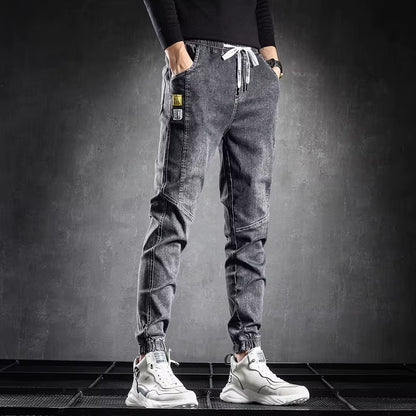 Neue Winter Dicke Fleece Warme Cargo Jeans Männer Schwarz Denim Jogger Baggy Harem Hosen Thermische Jean Hosen plus Größe