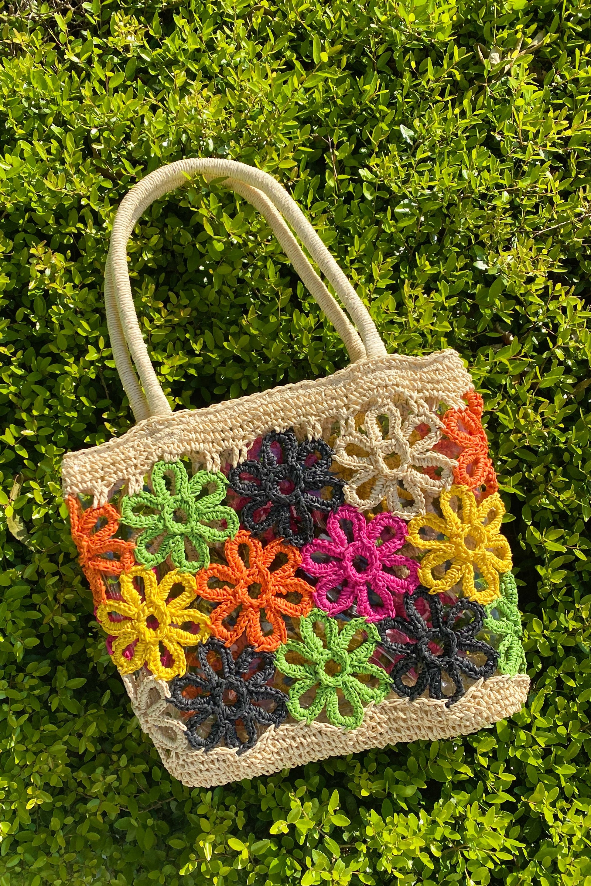 Hand Made Flower Power Tote