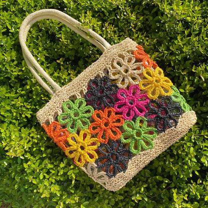 Hand Made Flower Power Tote