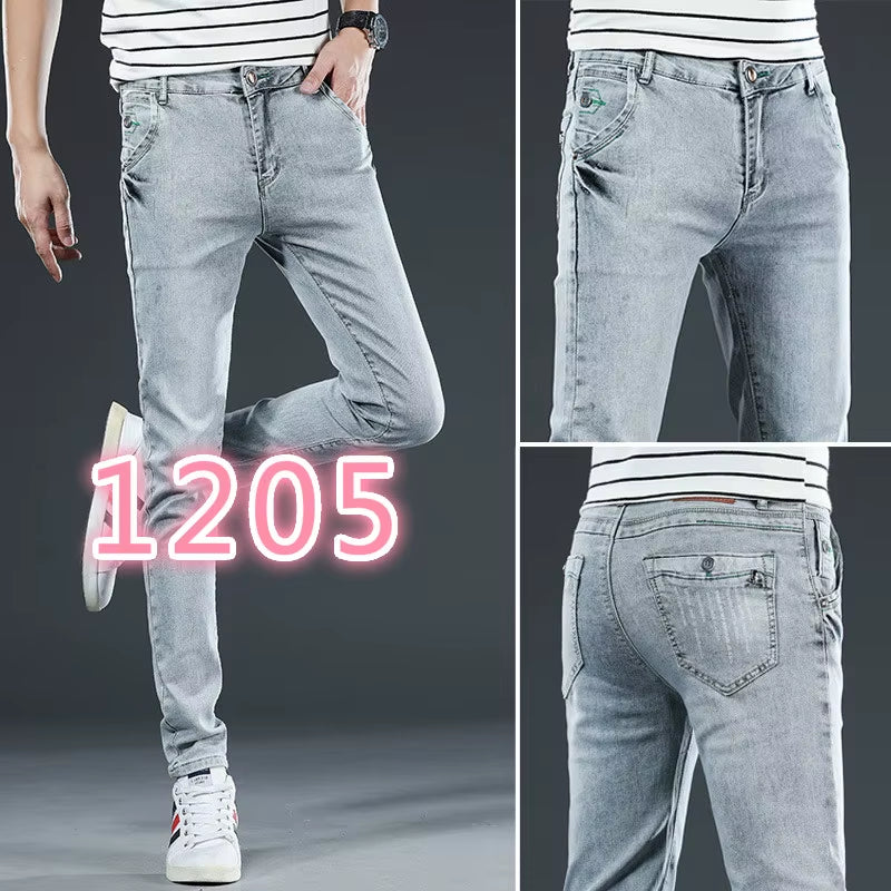 Marke 2023 Neuheiten Jeans Männer Qualität Casual Männlichen Denim Hosen Gerade Slim Fit Dark Grau Herren Hosen Yong Mann