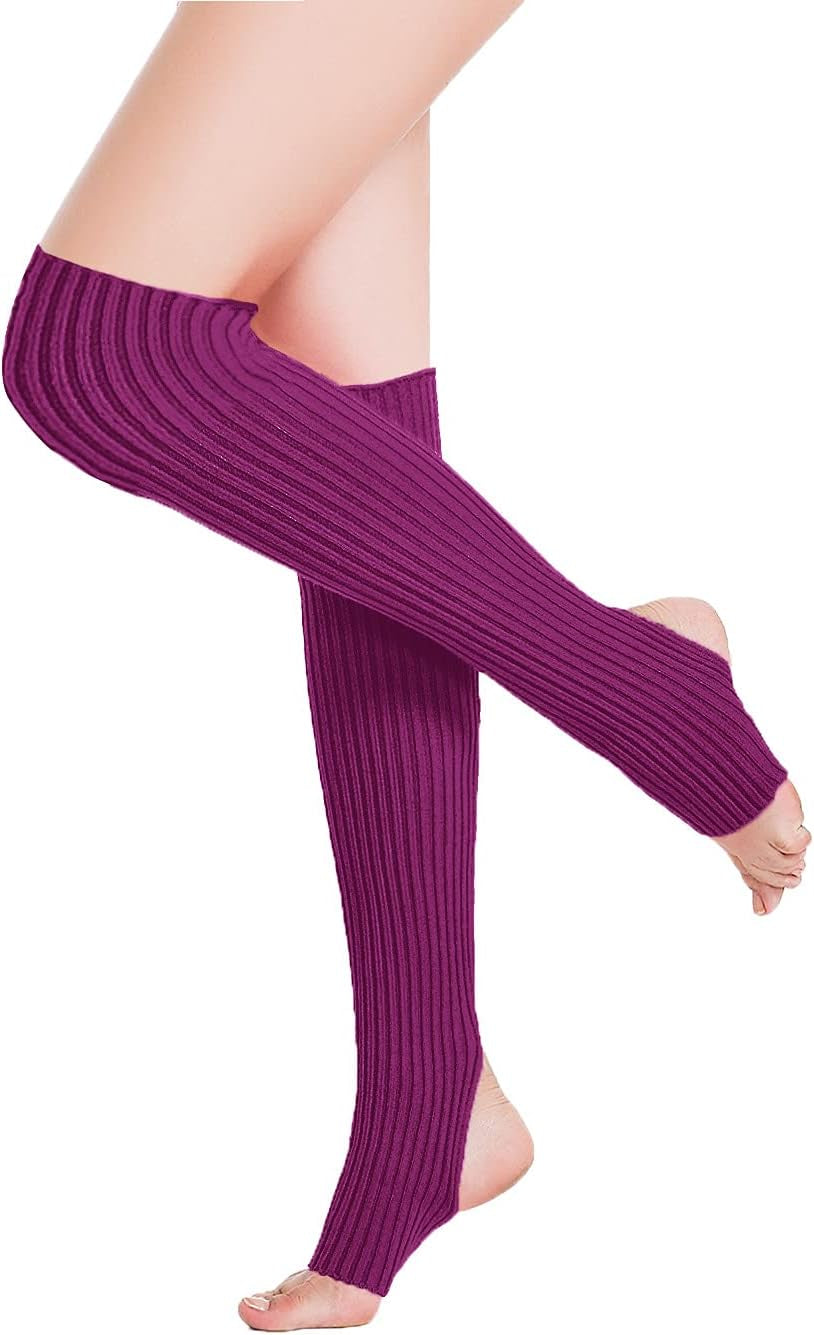 Women’S Neon Knit Leg Warmer for 80S Party Dance Sports Yoga