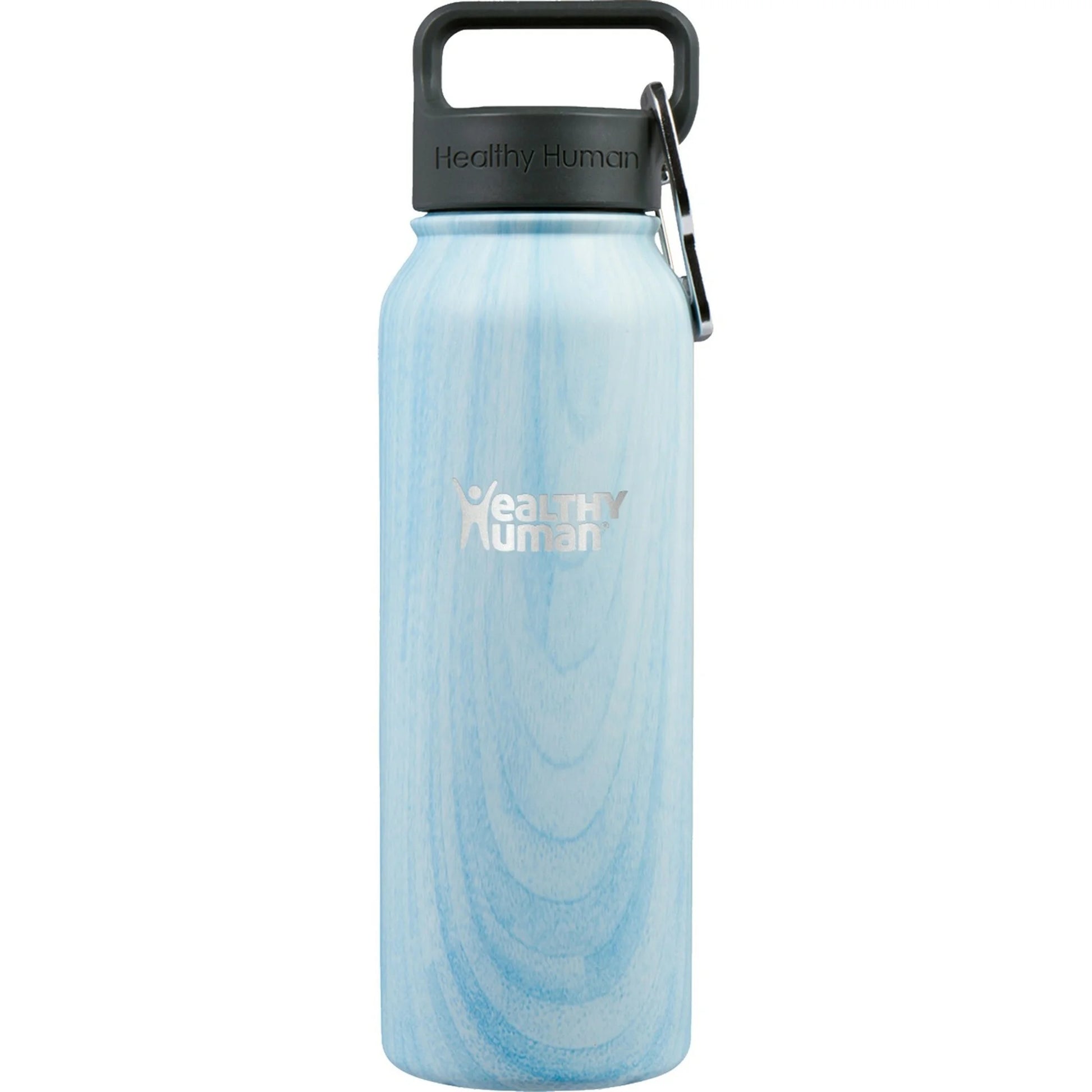 Stainless Steel Water Bottle | Double Walled Vacuum Insulated Water Thermos for Adults | Eco-Friendly Travel Bottles with Leak Proof Lid (Blue Wood, 21 Oz/ 621 ML)