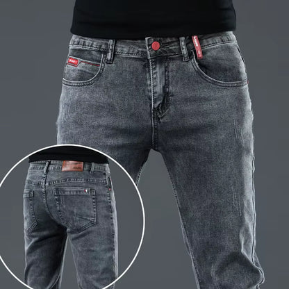 Marke 2023 Neuheiten Jeans Männer Qualität Casual Männlichen Denim Hosen Gerade Slim Fit Dark Grau Herren Hosen Yong Mann