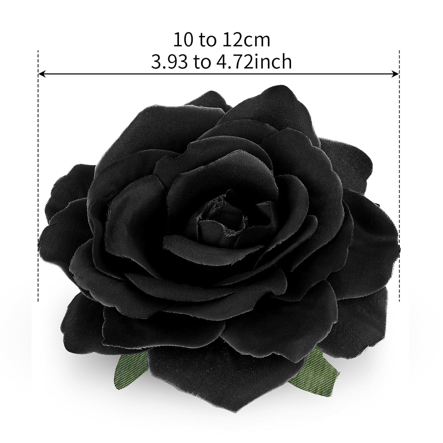 Schwarz Rosen Blumen Haarclip, Stoff Rose Haarblumen Clips Blume Haarnadel Kopfschmuck Blumenhüte Clip Für Frau Mädchen Reise Hochzeit Abschlussball Valentinstag