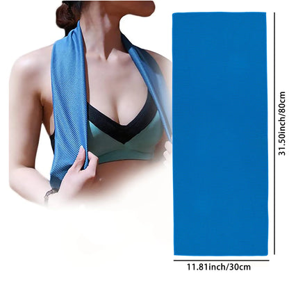 30PCS Cooling Towels Ice Towel for Neck and Face, Gym Yoga Towel Microfiber Breathable Chilly Cool Exercise Towel for Running, Fitness, Camping, Outdoor Sport (Random Color)