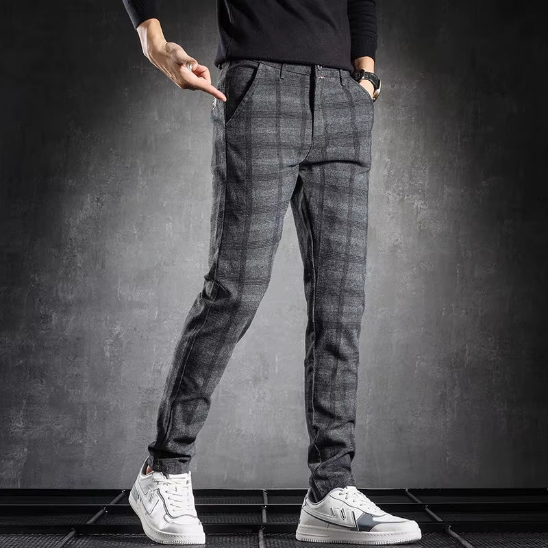 Mode Winter Warme Fleece Verdicken Casual Bussiness Hosen Männer Casual Wear Hosen Midlife Business Hosen Männer Jogger Hosen