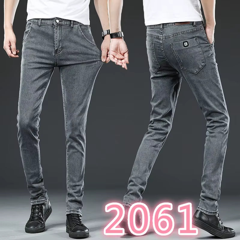 Marke 2023 Neuheiten Jeans Männer Qualität Casual Männlichen Denim Hosen Gerade Slim Fit Dark Grau Herren Hosen Yong Mann